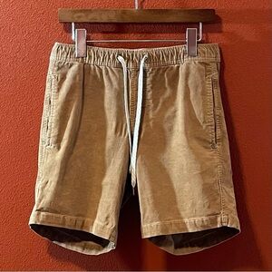 Vuori Men’s 7” Optimist Elastic Waist Tan Two Way Stretch Corduroy Shorts